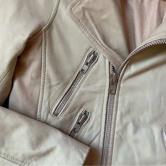 MAJE Lambskin Leather Moto Jacket - Picture 4 of 16